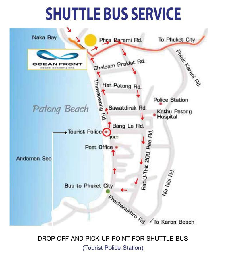 Oceanfront Beach Resort - Sha Extra Plus Patong Ngoại thất bức ảnh Pattaya Beach map